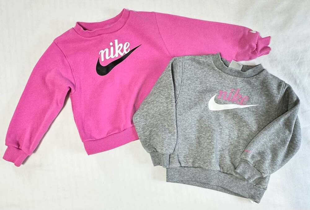Nike Toddler Girls Lot of 2 Crewneck Sweatshirts Size 3T Pink and Gray